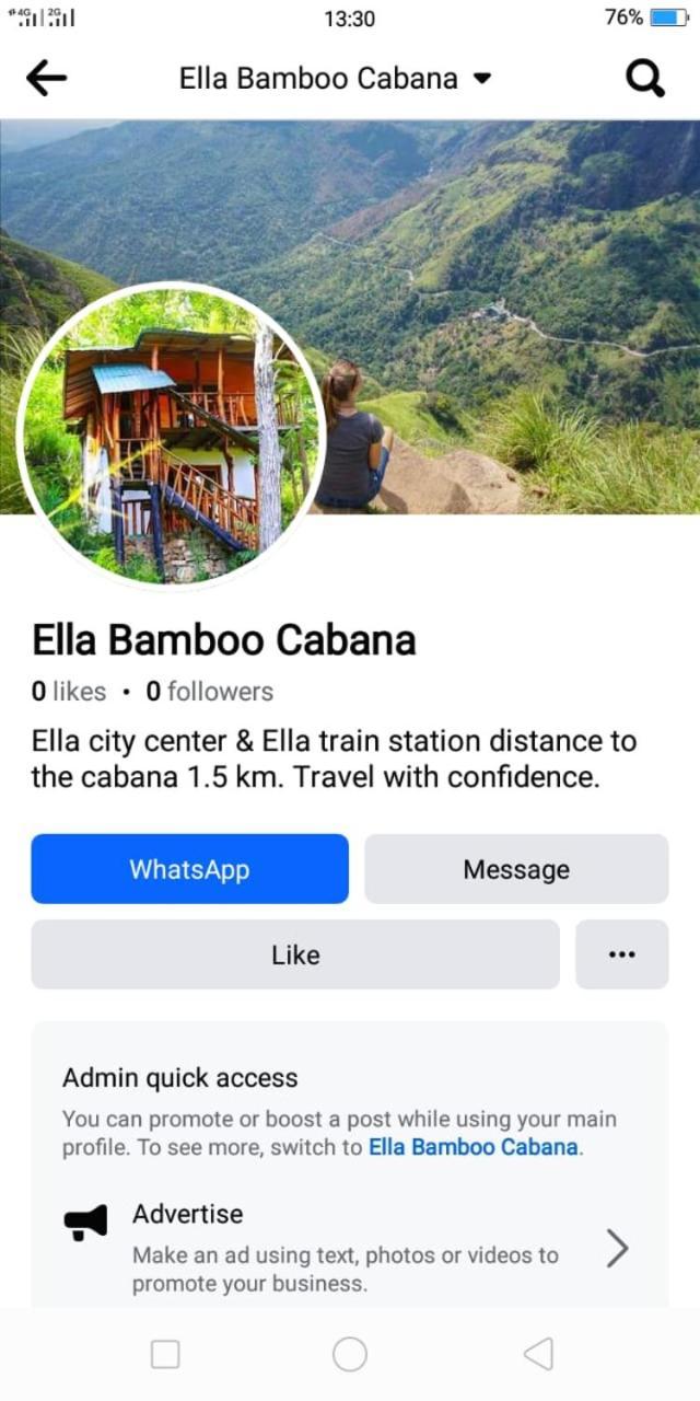 Ella Bamboo Cabana Buitenkant foto